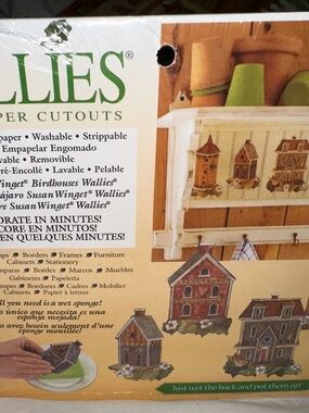 Wallis Susan Winget Birdhouse Wall Decals — Green and Brown